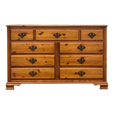 Unique Furniture Makers Pine Farmhouse Style Nine Drawer Dresser 