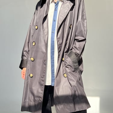 Sonia Rykiel Black + Gray Overcoat (L)