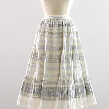 Vintage 1960's White Patio Skirt