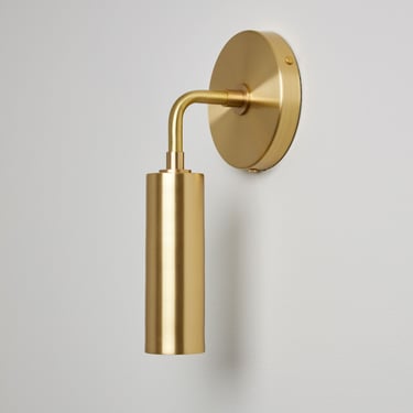 Sleek Elbow Sconce - Brass Light Fixture - Minimalist Wall Sconce - Kitchen Light - Mid-Century Modern Lighting 