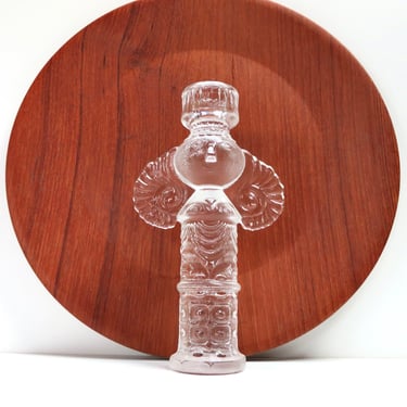 Bjorn Wiinblad Rosenthal Lumina Crystal Candle Holder For Rosenthal, Vintage Christmas Angel Candlestick From Germany 