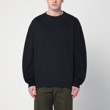 Dries Van Noten Navy Blue Sweatshirt With Zip Detail Men