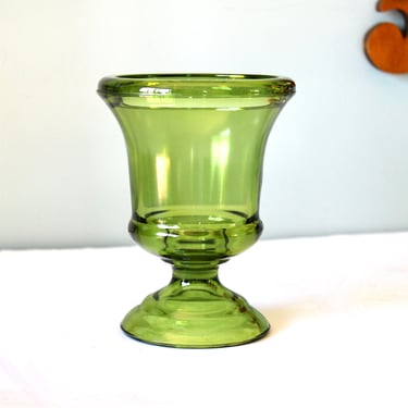 1960s Avocado Green Glass 