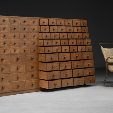 Massive Bank of Drawers / Bas Van Pelt Armchair