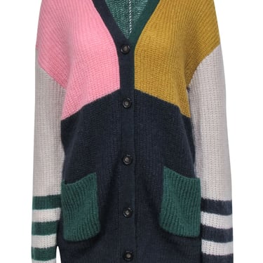 Alexa Chung - Multicolor Colorblocked Knit Cardigan Sz M