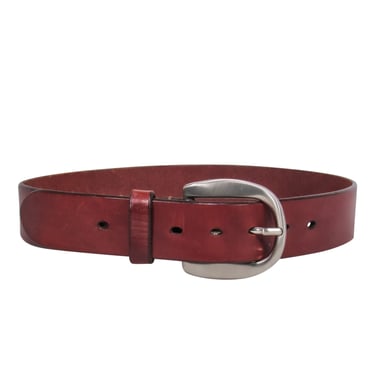 Barneys New York  - Brown Leather Belt w/ Solid Brass Hardware