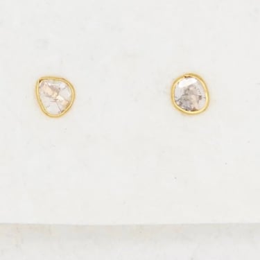 River Song | Golden Diamond Slice Earrings