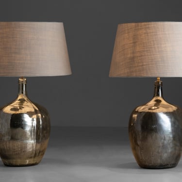Mirrored Mercury Glass Table Lamps