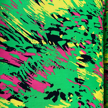 90s NEON PRINT fabric, retro Lisa Frank fabric Cotton retro neon pink tiger print, neon green splat paint pattern fabric ships from usa 