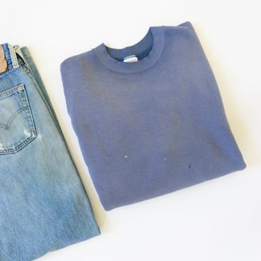 Vintage Washed Blue Crewneck Sweatshirt