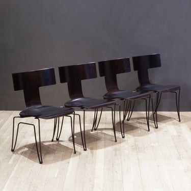 Anziano Donghia Stackable Dining Chairs by John Hutton