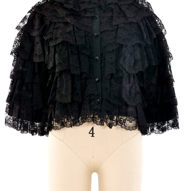Scott Barrie Tiered Lace Jacket