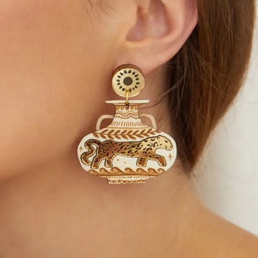 Leopard Vessel Earrings