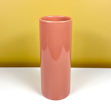 Pink Ceramic Cylinder Vase 