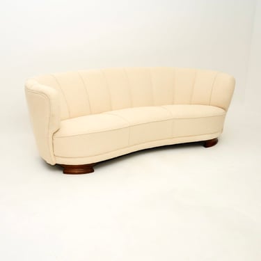 Danish Vintage Curved Banana Cocktail Sofa