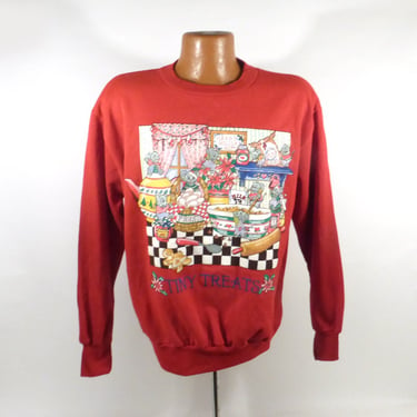 Ugly Christmas Sweater Vintage Sweatshirt Xmas Tacky Holiday Size M 
