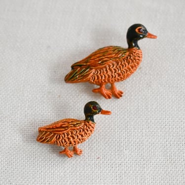 1960s Gerry's Duck Brooch Set 