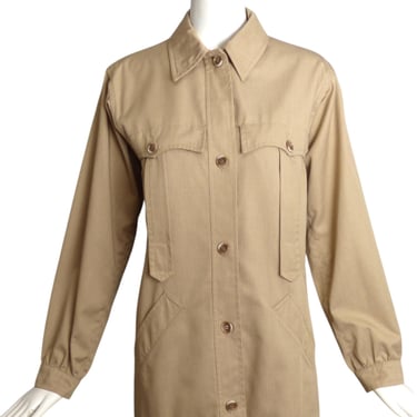 YVES SAINT LAURENT- 1980s Cotton Safari Jacket, Size 8