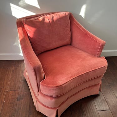 Pink Velvet Armchair 