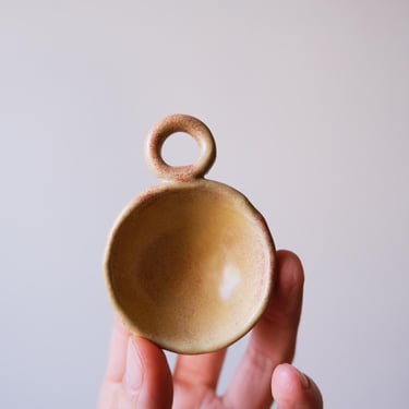 Mona Scoop in Tulip Yellow // handmade ceramic tea coffee and spice scoop 