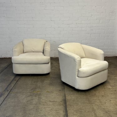 Post Modern Barrel Chairs- Pair 