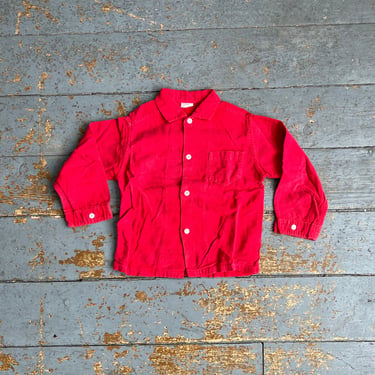 Vintage 50s Kids Sanforized Button Up Shirt 