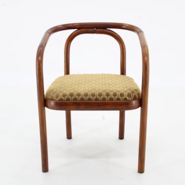 1970s Antonin Suman Chair by TON in Kirkby Fabric / Vintage Chair / Mid-century / Brown Colour / 