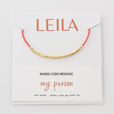 My Person Silk Morse Code Bracelet Gift for Wife, Girlfriend, Best Friend, Sister, Gift for Her 