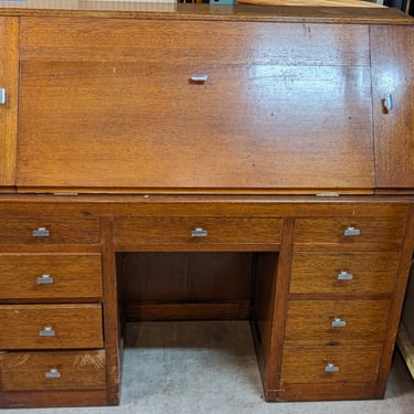 Vintage Secretary Desk 48 x 45.5 x 18