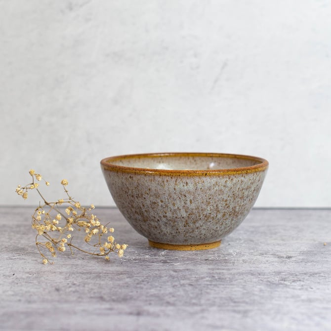 Small Gray Ceramic Bowl | Speckled Clay | Home Decor | Catch-All | Housewarming Present | Dinnerware | Cereal Bowl | Hand Thrown Pottery 