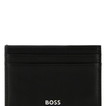 Boss Men Black Leather Card Holder