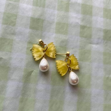 Pasta and Pearl Earrings