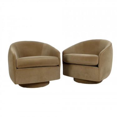 Pair of Milo Baughman Swivel Rockers for Thayer Coggin