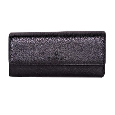 Valentino by Mario Valentino - Black Pebbled Leather Wallet