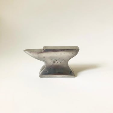 Small Vintage Metal Anvil Paperweight 
