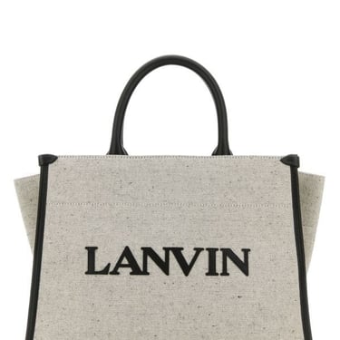 Lanvin Woman Two-Tone Canvas Small In &amp; Out Shopping Bag