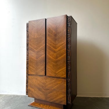 MCM Brutalist Witco Style Highboy Dresser 