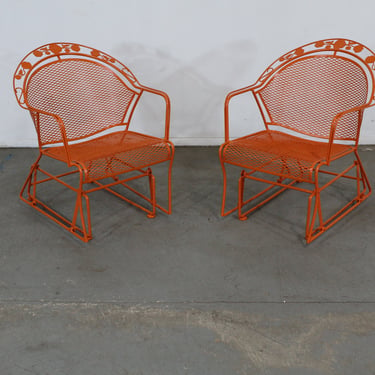 Pair of Mid-Century Salterini Glider Lounge Chairs 