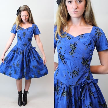 1950s BIJOU original dropwaist dress xs | new fall winter 