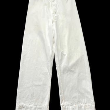 Vintage WWII US Navy Cotton Button-Fly Trousers / Pants ~ 31