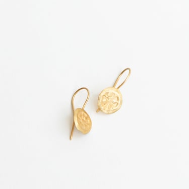 River Song Flower Coin Talisman Earrings
