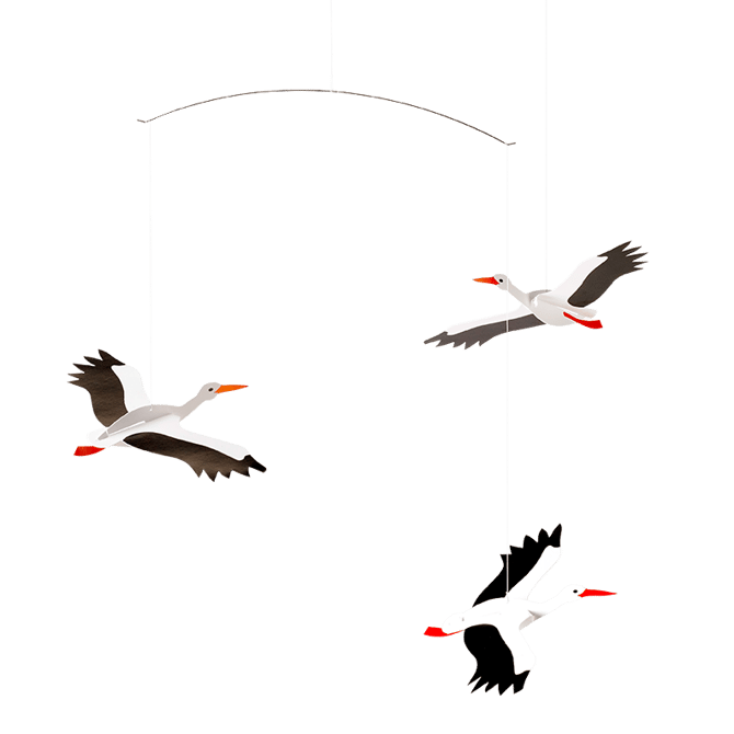 Lucky Storks Mobile by Christian Flensted