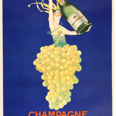 Grand French  Poster for Joseph Perrier Champagne 1930