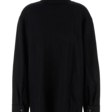 Jil Sander Women Black Wool Blend Blouse