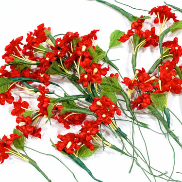 VINTAGE: 30 Flower Picks - Millinery Flowers - Wedding Decor - Hair Accessories - Flower Bouquets - SKU 16-E2-00007402 
