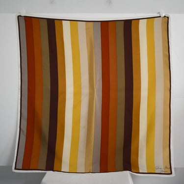 Vintage Autumnal Striped Scarf 