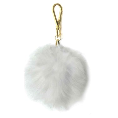 Keychain Pom Pom in White