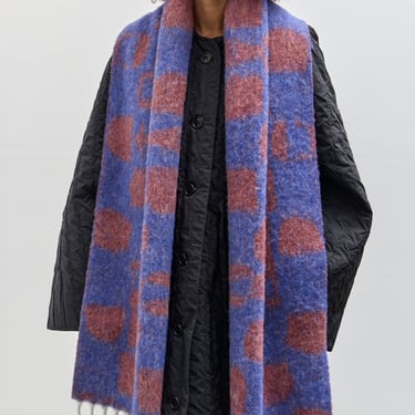 Henrik Vibskov Chess Wool Scarf, Blue Orange Chess