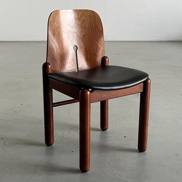 Elegant Mid-Century Modern Dining Chair in Style of Afra and Tobia Scarpa, Italy 1970s 