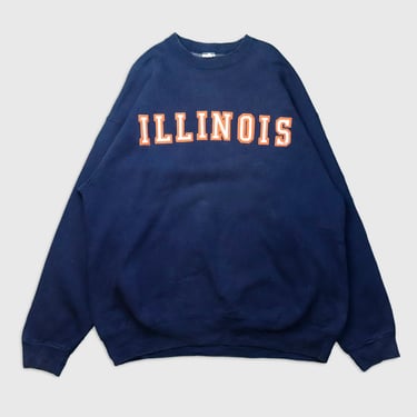 Vintage Illinois Patched Sweatshirt Sz 2XL